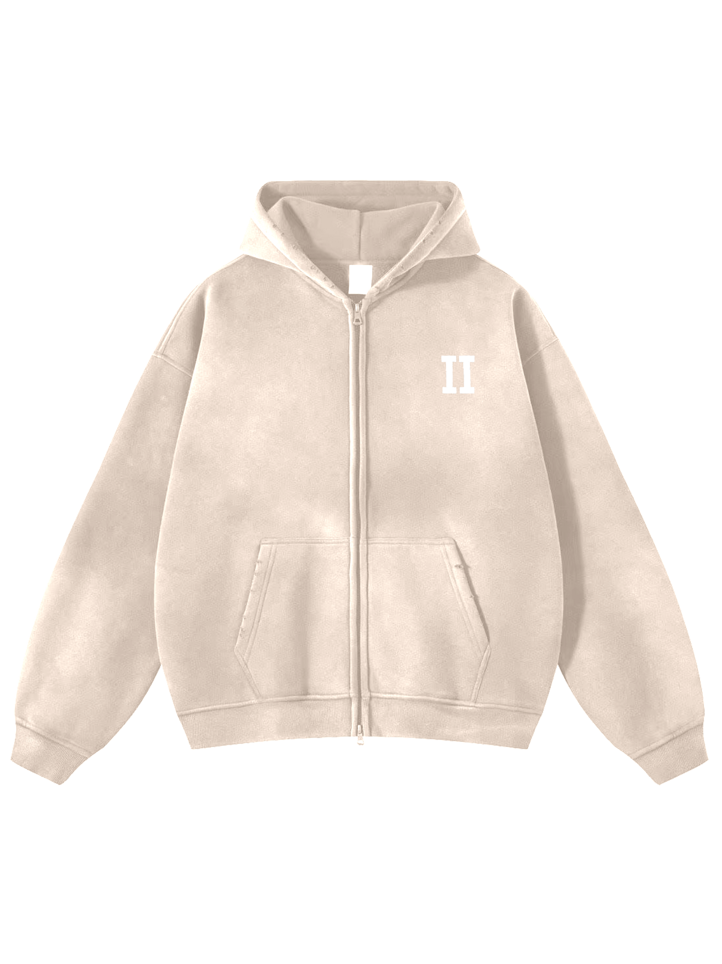 Cement Classic Weathered II Zipped Hoodie